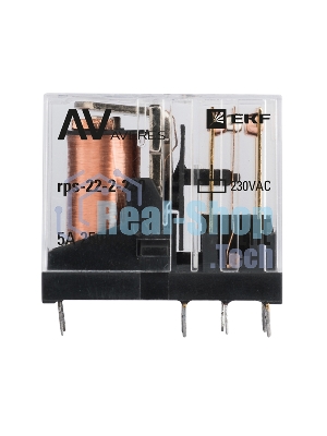 Реле промежуточное РП slim 22/2 5А 230В AC AVERES EKF rps-22-2-230