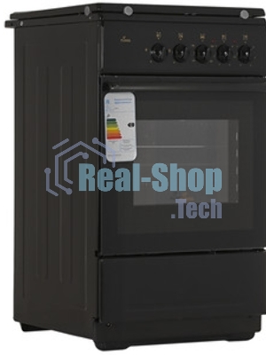 Плита комбинированная Flama RK 2211 B черный, конфорок 2 газовых и 2 электрических, духовка 50 л, 50 см x 85 см x 60 см