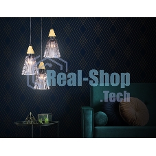 Светильник Ambrella light LH58112/3 BK/LW/SM черный/светлое дерево/дымчатый E14*3 max 40W D270*1200