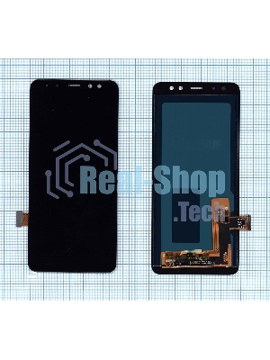 Дисплей для Samsung Galaxy A8 (2018) SM-A530F в сборе с тачскрином (OLED) черный