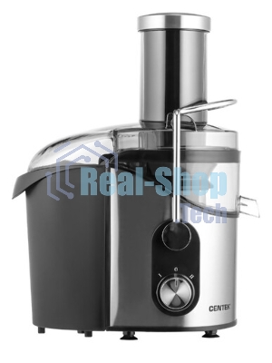 Соковыжималка Centek CT-1212 стальной/чёрный, центробежная, 1200 Вт, 1100 мл, механическое