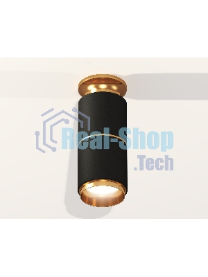 Светильник Ambrella Light XS6302240 SBK/PYG черный песок/золото желтое полированное MR16 GU5.3 (N6905, C6302, A2062, N6124)