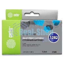 Картридж струйный Cactus CS-EPT1282 (T1282) голубой (7 мл) для Epson Stylus S22/S125/SX420/SX425/Office BX305