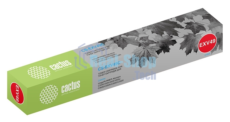 Картридж лазерный Cactus CS-EXV49C голубой (19000 стр.) для Canon IR C3320/C3320i/C3325i/C3330i/C3500/C3520i MFP/C3525i MFP/C3530i MFP