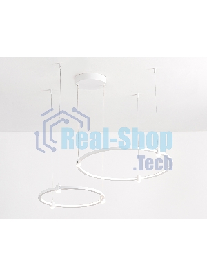 Подвесной светодиодный светильник Ambrella light FL5521/2+6 WH белый 45W 3000K/4200K/6400K D600/400*1300 (без ПДУ)
