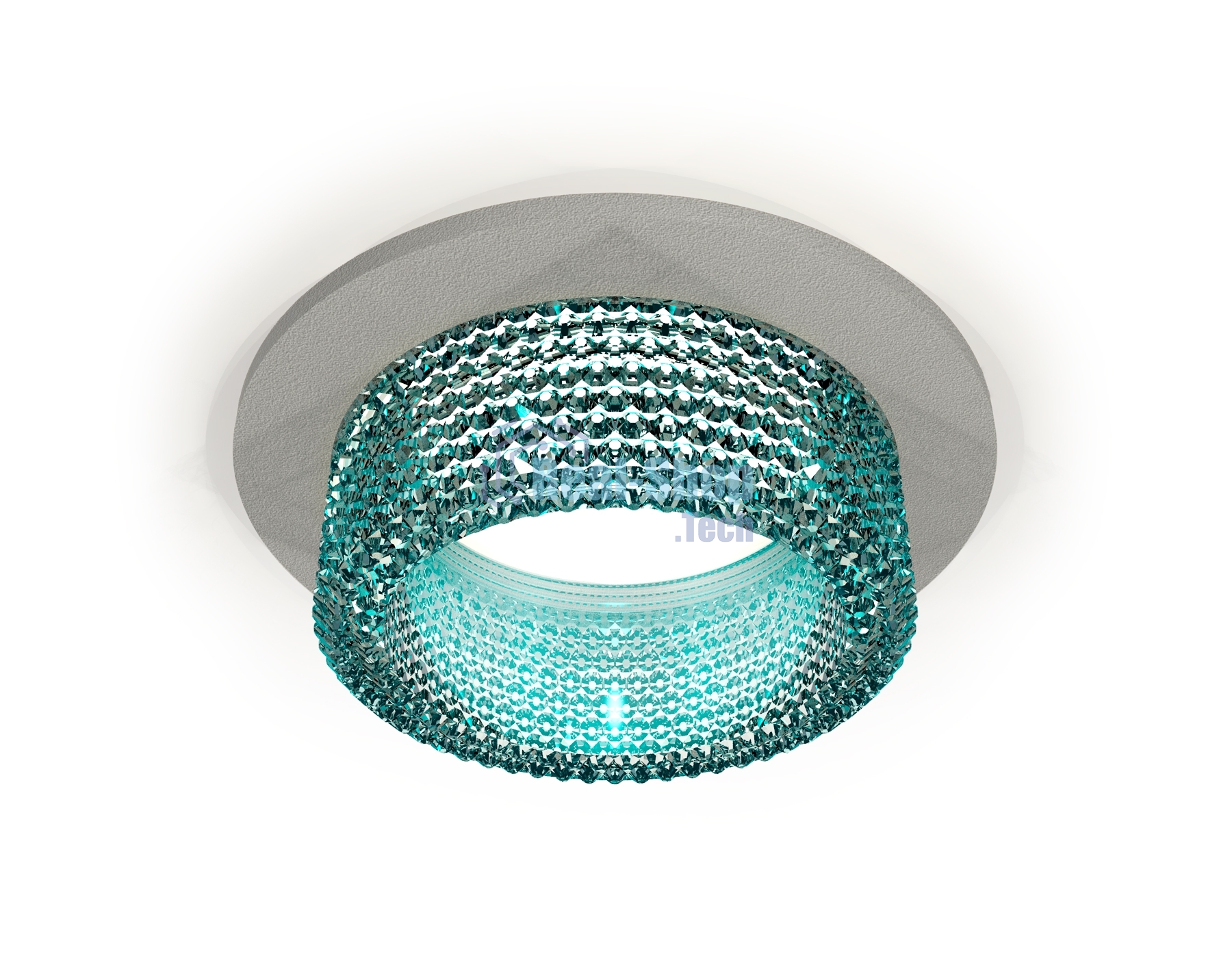 Комплект встраиваемого светильника Ambrella light XC6514043 SGR/BL серый песок/голубой MR16 GU5.3 (C6514, N6153)