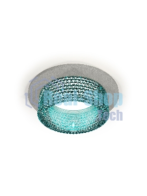 Комплект встраиваемого светильника Ambrella light XC6514043 SGR/BL серый песок/голубой MR16 GU5.3 (C6514, N6153)