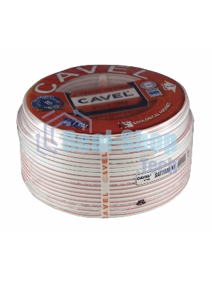Кабель коаксиальный CAVEL SAT 703 B, Cu/Al/CuSn, 75%, 75 Ом, бухта 100 м, белый