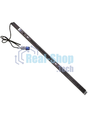 Блок распределения питания Lanmaster TWT-PDVMT1-6X36-32A верт.размещ. 6xC19 36xC13 с мониторингом 32A IEC 309 3м