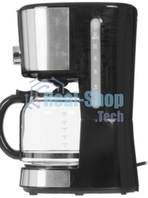 Кофеварка капельная BRAYER BR1122 черный, исп. кофе - молотый, 1.5 л, 900 Вт