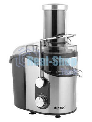 Соковыжималка Centek CT-1212 стальной/чёрный, центробежная, 1200 Вт, 1100 мл, механическое