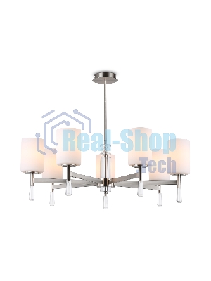 Люстра Ambrella light LH56253/7 SN/FR никель/белый матовый E27/7 max 60W D750*590