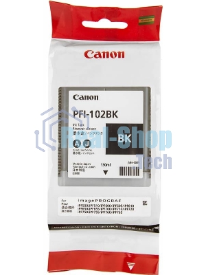 Картридж струйный Canon PFI-102Bk (0895B001) черный (130 мл.) для Canon iPF605, iPF610, iPF650, iPF655, iPF710, iPF750, iPF755, LP17, iPF510
