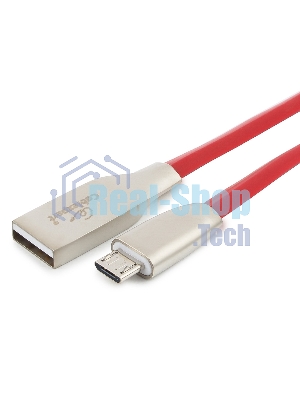 Кабель USB2.0 Cablexpert CC-G-mUSB01R-3M, AM/microB, серия Gold, длина 3м, красный, блистер