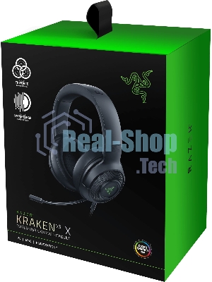 Гарнитура Razer Kraken V3 X чёрный, проводная, USB
