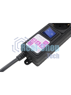 Фильтр-удлинитель PC 3 м 6 р, черный 16А, SPG6-B2