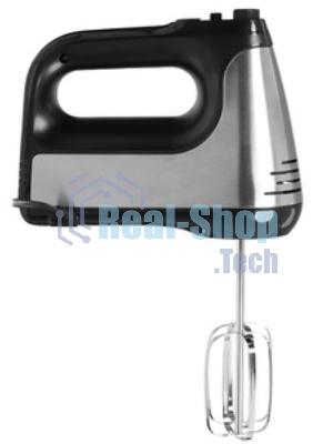 Миксер SUPRA MXS-591 500 Вт, 6 скоростей, режим Турбо, насадки для взбивания яиц и крема, насадки для замеса тяжелого теста, корпус металл/пластик, черный)