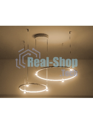 Подвесной светодиодный светильник Ambrella light FL5521/2+6 WH белый 45W 3000K/4200K/6400K D600/400*1300 (без ПДУ)