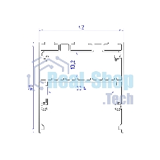 Алюминиевый профиль Ambrella light GP3050AL серебро 2000*42*45