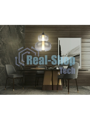 Подвесной светодиодный светильник Ambrella light LH11052 BK/SM черный/дымчатый 12W 3000K D230*265