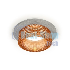Комплект встраиваемого светильника Ambrella light XC6514044 SGR/CF серый песок/кофе MR16 GU5.3 (C6514, N6154)