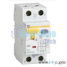 Выключатель автоматический дифференциального тока IEK MAD22-5-063-C-100 АВДТ 32 C63 100мА