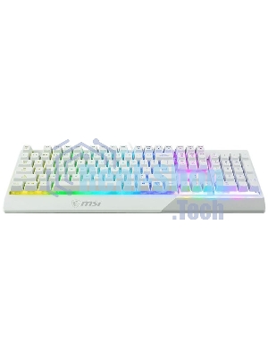 Клавиатура проводная MSI Vigor GK30 белый USB Multimedia for gamer LED (подставка для запястий)