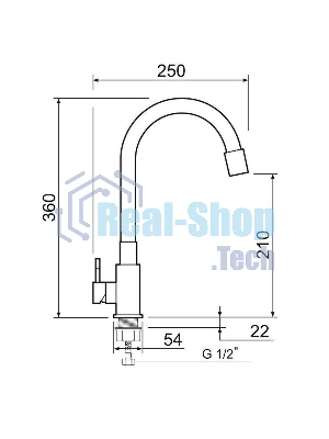 SUS124W-016F Смеситель для кухни, ø35