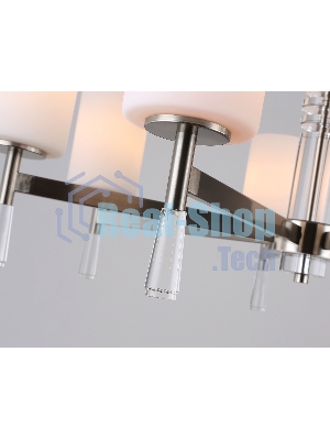 Люстра Ambrella light LH56253/7 SN/FR никель/белый матовый E27/7 max 60W D750*590