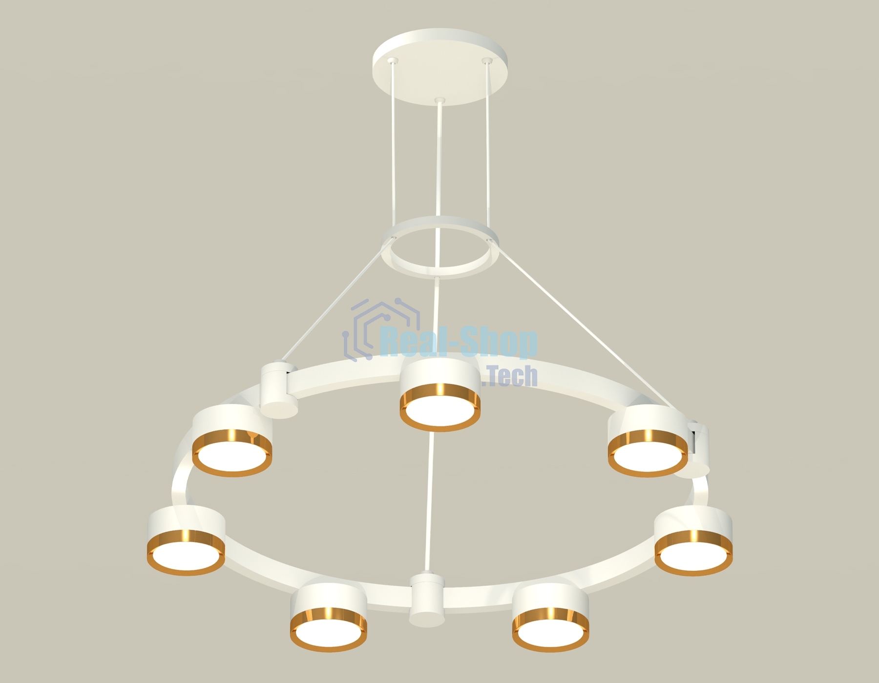 Светильник Ambrella light XR92031502/7 SWH/PYG белый песок/золото желтое полированное GX53 (A9203, C9236, N8124)