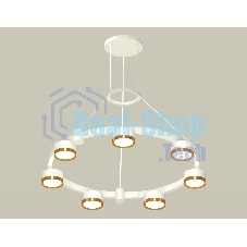 Светильник Ambrella light XR92031502/7 SWH/PYG белый песок/золото желтое полированное GX53 (A9203, C9236, N8124)