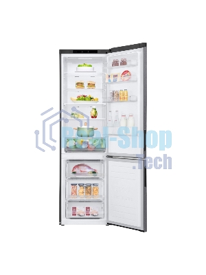 Холодильник LG GA-B509CLCL графитовый двухкамерный 277/107л морозилка снизу, No Frost