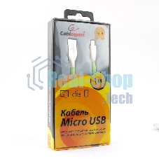 Кабель USB2.0 Cablexpert CC-G-mUSB01Gn-1M, AM/microB, серия Gold, длина 1м, зеленый, блистер