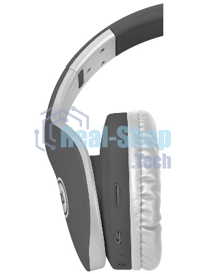 Беспроводные/проводные наушники Defender FreeMotion B525 серый/белый, накладные, Bluetooth + проводной, до 8 ч