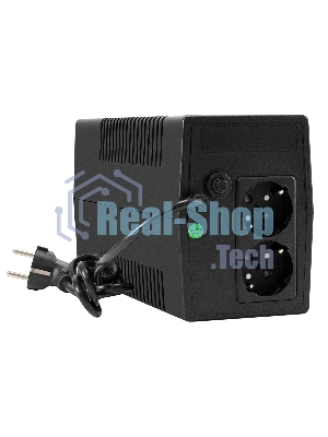 Источник бесперебойного питания ExeGate Smart LB-400.LCD.AVR.2SH (400VA/240W, LCD, AVR, 2*Schuko, батарея 12V 4.5Ah, Black)