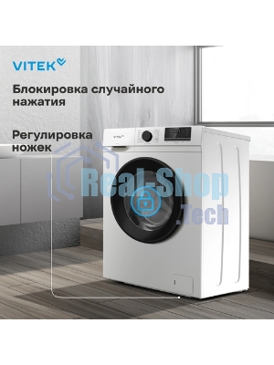 Стиральная машина Vitek VT-WME6008 белый, загрузка фронтальная 6 кг, 1000 об/мин, класс A++