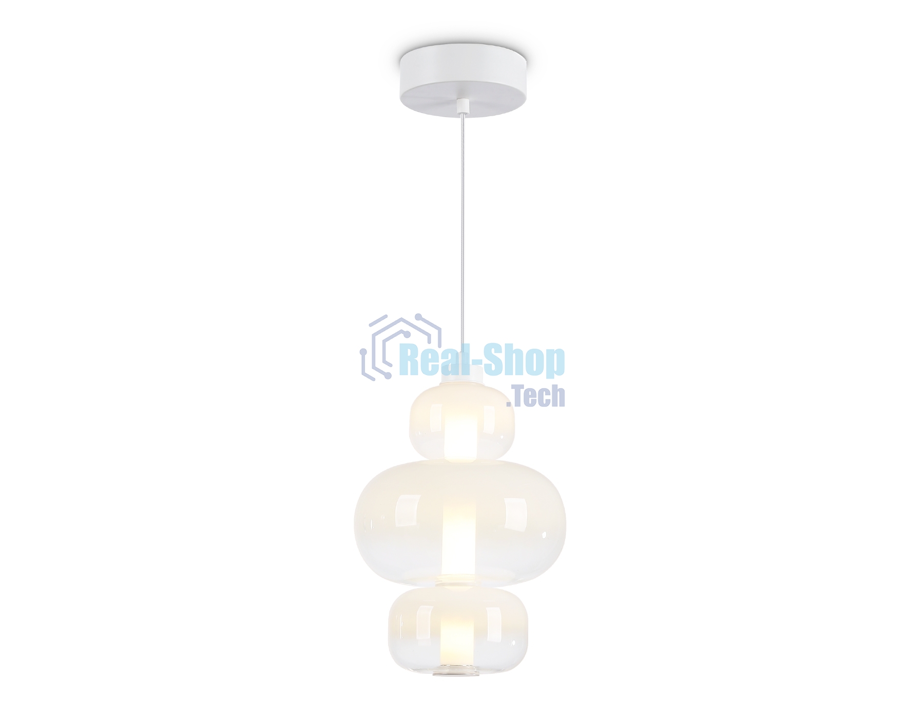 Подвесной светодиодный светильник Ambrella light LH11056 WH/FR белый/белый матовый 18W 3000K D230*350