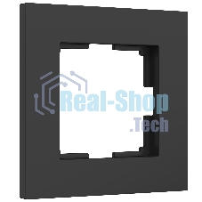 Рамка на 1 пост Slab (черный софт) W0012908