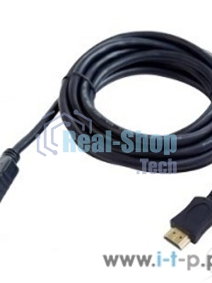 Кабель-удлинитель HDMI Cablexpert CC-HDMI4X-6, 19M/19F, v2.0, позол.разъемы, экран, 1.8м, черный, пакет