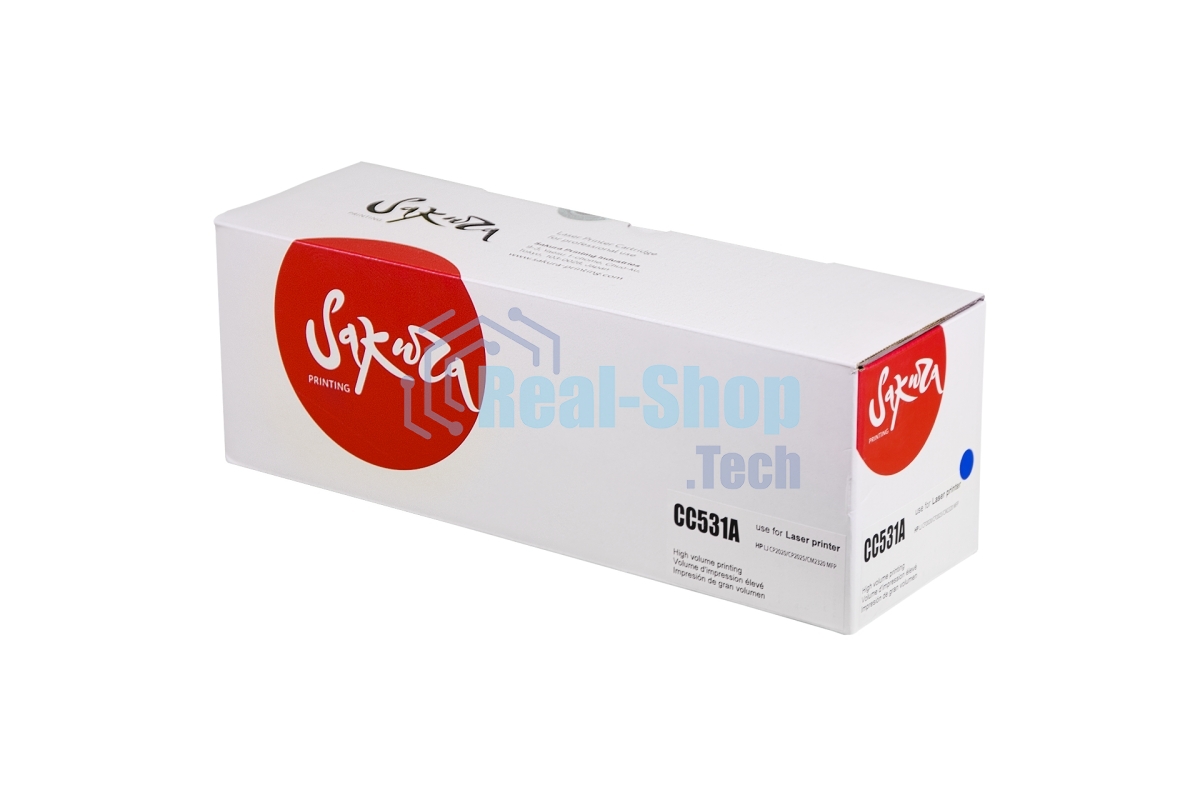 Картридж лазерный Sakura CC531A для HP Color LaserJet CM2320fxiMFP/CM2320nMFP/CM2320nfMFP/CP2025/CP2025n/CP2025dn/CP2025x, голубой, 2800 к.