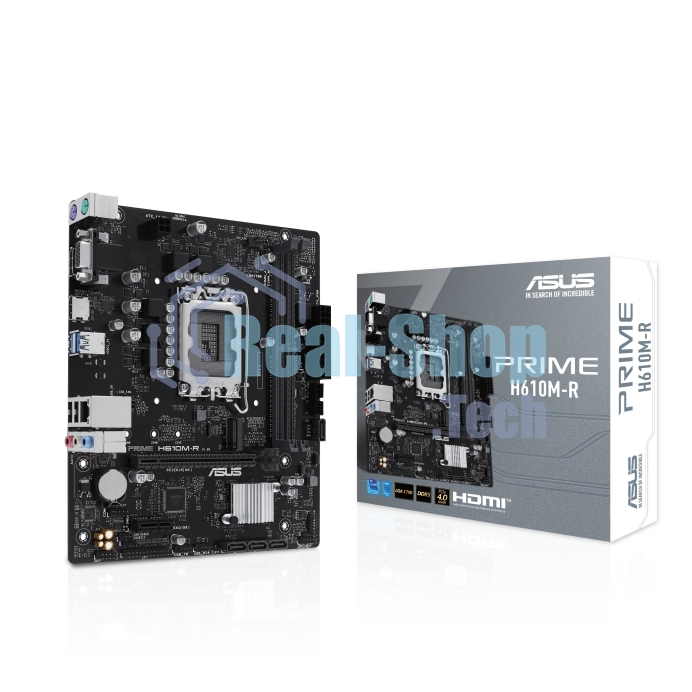 Материнская плата ASUS PRIME H610M-R-SI, LGA 1700, Intel H610, 2xDDR5, 4xSATA, 1xM.2, 1xPCIe 4.0 x16, 1x1Gb LAN, 2xUSB-A 2.0, 2xUSB-A 3.2 Gen 1, 1xVGA, 1xHDMI, 1xDP, 3x3.5 мм, 1xRS-232, 1xLPT, 7.1, mATX
