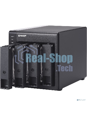 Полка расширения сетевого хранилища без дисков channel QNAP DAS TR-004 4 Bay 2.5/3.5 SATA Type-C USB 3.1 Gen 1 (5 Gb/s) Direct Attached Storage with Hardware RAID