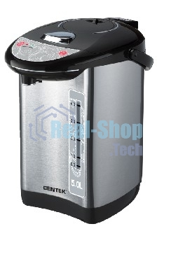 Термопот Centek CT-1083 (сталь) 5.0л, 750Вт, 3 способа подачи воды, двойная защита от перегрева