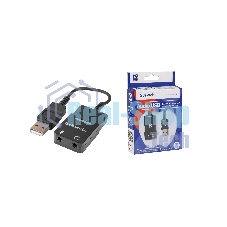 Кабель-переходник Defender/Аудиовход: 2 x 3.5 мм jack/Аудиовыход: USB/встроенная звуковая карта.