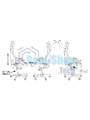 Кресло Бюрократ Knight Outrider Light-20 черный, ткань, 120 кг, механизм качания
