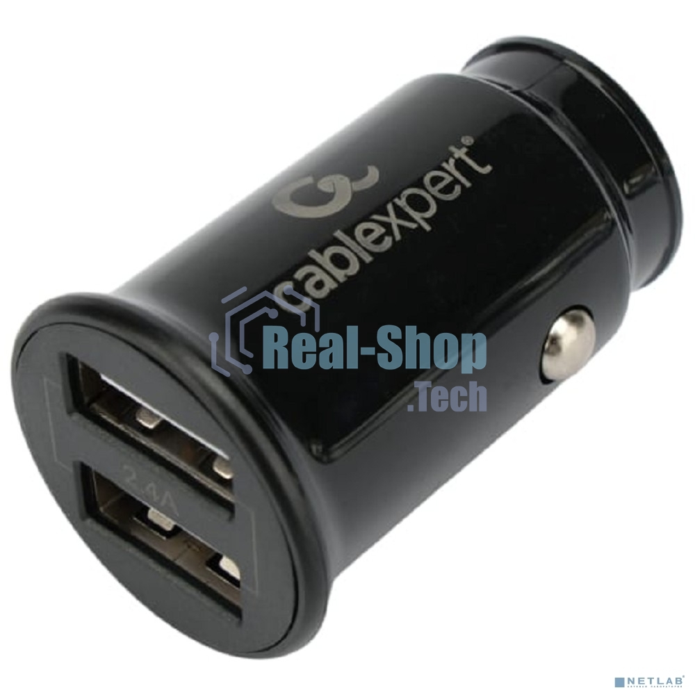 Автомобильное зарядное устройство Cablexpert MP3A-UC-CAR21, 12Вт, 2 порта USB