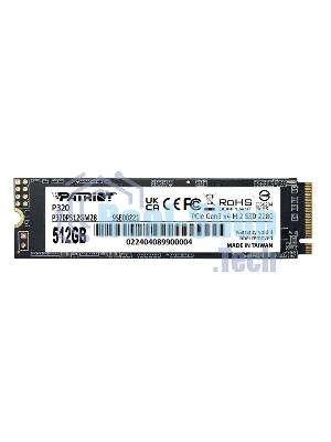 Накопитель SSD Patriot P320, 1Tb, PCIe 3.0 x4, M.2 2280, NVMe, R/W 3000/2200