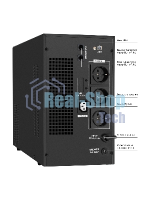 Источник бесперебойного питания (инвертор, синус, для котла) ExeGate SineTower SN-3000.LCD.AVR.3SH.1C13.RJ.USB 3000VA/2400W, чистая синусоида, LCD дисплей, AVR, 3*Schuko+1*C13, RJ45/11, USB, линейно-интерактивный, черный
