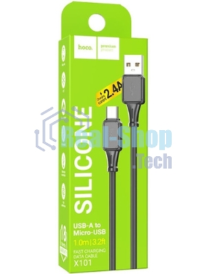 Кабель USB 2.0 hoco X25, AM/microBM, черный, 1м