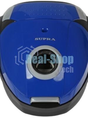 Пылесос Supra VCS-2410 синий/черный, 380/2200 Вт, уборка сухая, пылесборник контейнер, 1.5 л
